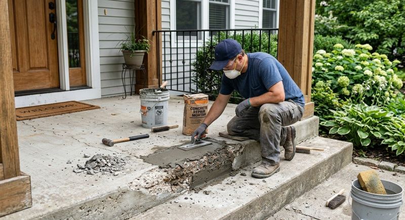 Concrete Porch Repair in Des Moines, IA